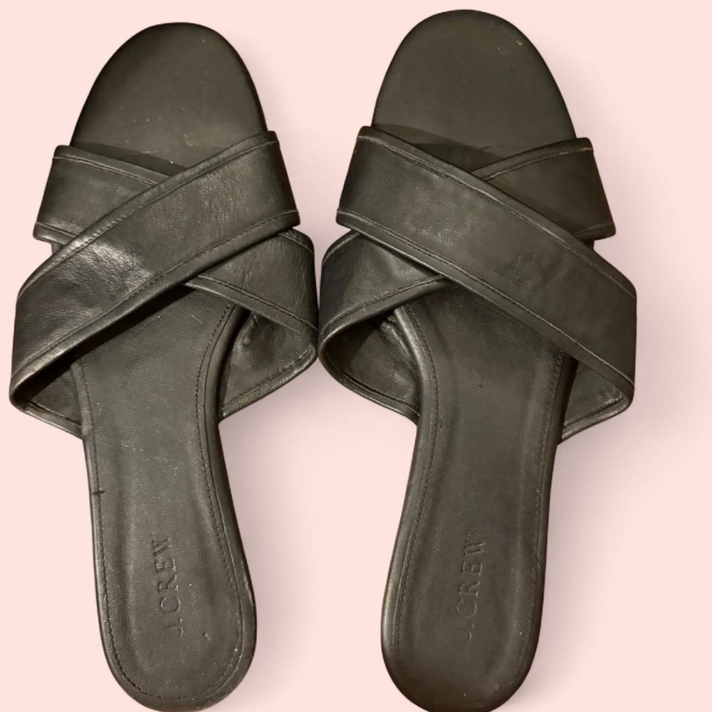 J. Crew Women's Elegant Black Crisscross Sandals